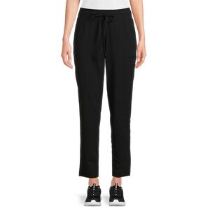 Athletic Works Core Knit Cotton Blend Black Drawstring Pants Size M (8-10) NWT